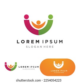 Community, network and social icon design template