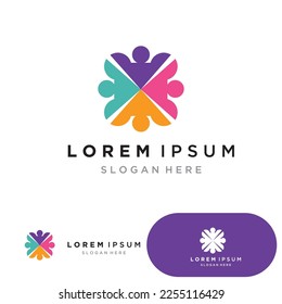 Community, network and social icon design template
