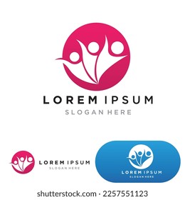Community, network and social icon design template