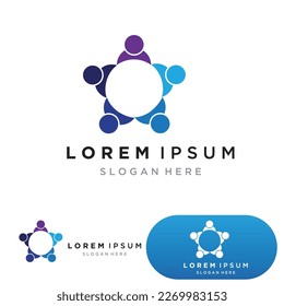 Community, network and social icon design template