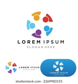 Community, network and social icon design template
