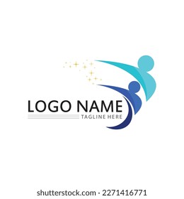 Community, network and social icon design template