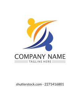 Community, network and social icon design template
