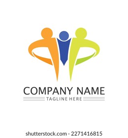 Community, network and social icon design template