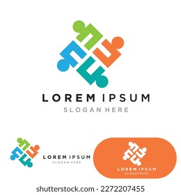 Community, network and social icon design template