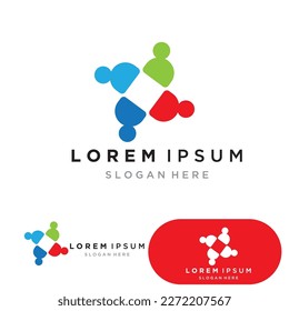 Community, network and social icon design template