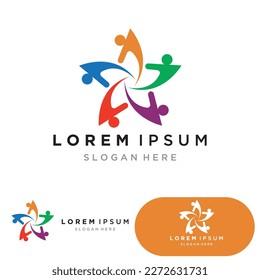 Community, network and social icon design template