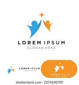 Community, network and social icon design template