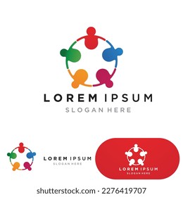 Community, network and social icon design template
