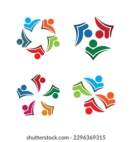 Community, network and social icon design template