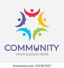 Community, network and social icon design template