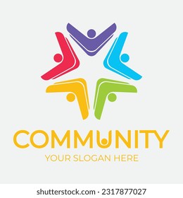 Community, network and social icon design template