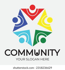 Community, network and social icon design template