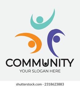 Community, network and social icon design template