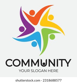 Community, network and social icon design template