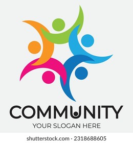 Community, network and social icon design template