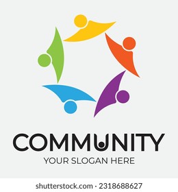 Community, network and social icon design template