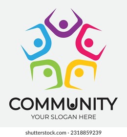 Community, network and social icon design template