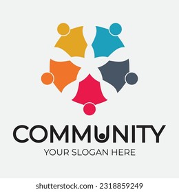 Community, network and social icon design template