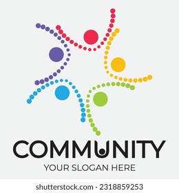Community, network and social icon design template