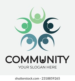 Community, network and social icon design template