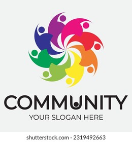 Community, network and social icon design template
