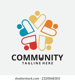 Community, network and social icon design template