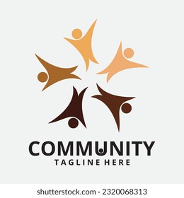 Community, network and social icon design template