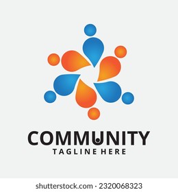 Community, network and social icon design template