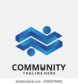 Community, network and social icon design template