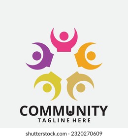Community, network and social icon design template