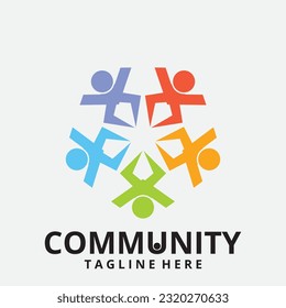 Community, network and social icon design template