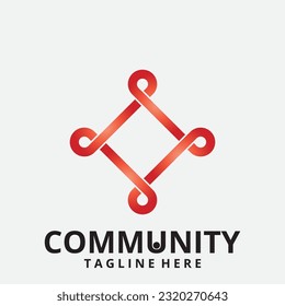 Community, network and social icon design template
