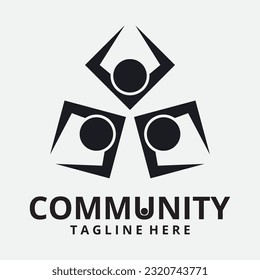 Community, network and social icon design template
