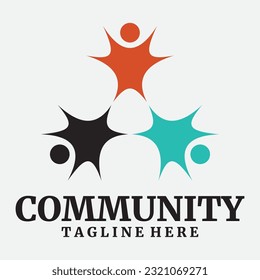Community, network and social icon design template