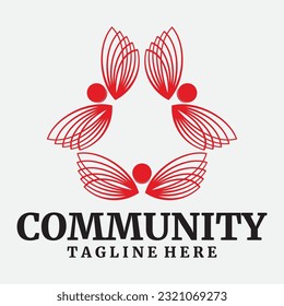 Community, network and social icon design template