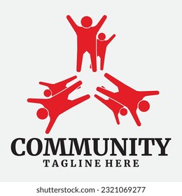 Community, network and social icon design template