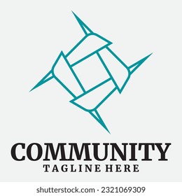 Design-Vorlage für Community-, Netzwerk- und Sozialzeichen