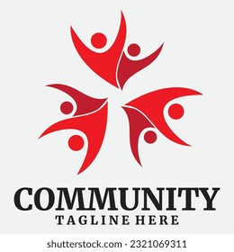 Community, network and social icon design template