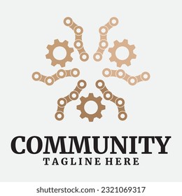 Community, network and social icon design template