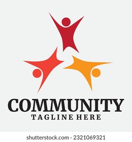 Community, network and social icon design template