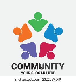 Community, network and social icon design template
