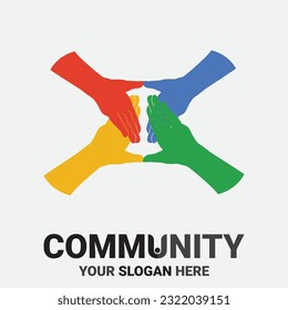 Community, network and social icon design template