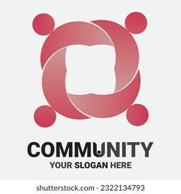 Community, network and social icon design template