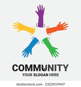 Community, network and social icon design template