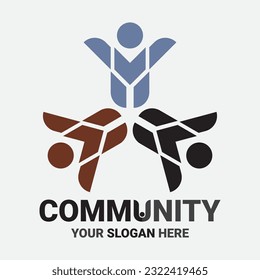Community, network and social icon design template