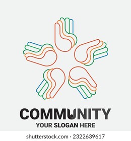 Community, network and social icon design template