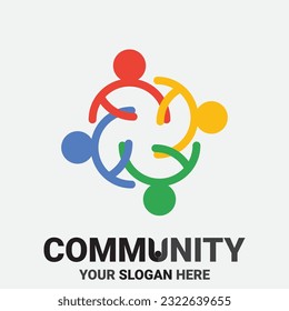 Community, network and social icon design template