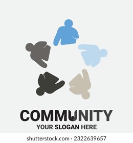 Community, network and social icon design template