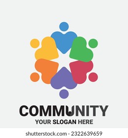 Community, network and social icon design template